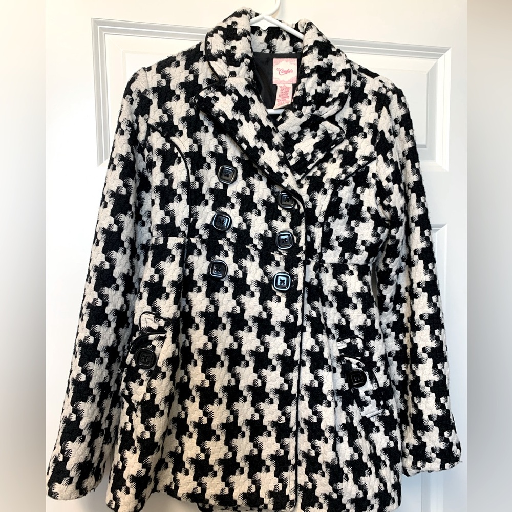 Candie’s patterned pea coat